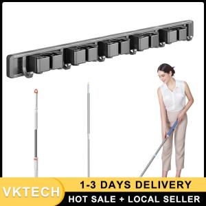 Broom Holder Wall Mount Mop and Broom Hanger with Hooks Broom and Mop Holder Broom Organizer for House Bathroom Laundry Garden Tool Room Garage