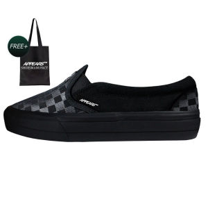 Sepatu Appearstm - Slip On - Checkers Full Black