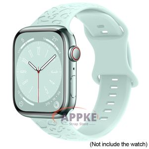 สายซิลิโคนพิมพ์ลายสำหรับสายคาด Apple Watch อัลตร้า49มม. 44มม. 45มม. 42มม. 41มม. 42มม. 42มม. 38มม.