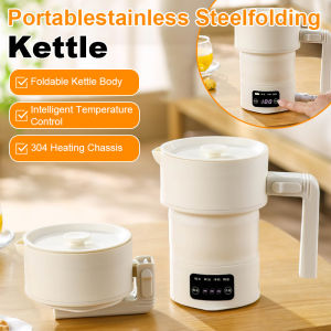 Portable Stainless Steel Folding Kettle All-Year Round for Men and Women  Adults  Students  Family Users with Four Heating Modes  Smart Temperature Control  Food-Grade Silicone
