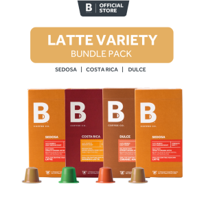 B Coffee Co. Latte Variety Bundle 4 Packs (Sedosa 2x Dulce Costa Rica)