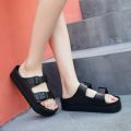 Z&R 4.5inches Two Strap High Heels Slippers For Women. 