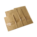 1KG Túi Zip Giấy Kraft Đáy Đứng Có Cửa Sổ/ Túi Zip Giấy Đựng Thực Phẩm. 
