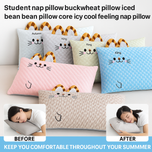 Summer cool student pillow buckwheat pillow student nap pillow cool baby pillow cute animal shape pillow cool and comfortable