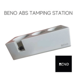 BENO ABS TAMPING STATION แท่นวางก้านชงกาแฟและอุปกรณ์แบบพลาสติก รองรับก้านชงขนาด 58 53 51 มิล มีลิ้นชักเก็บของ