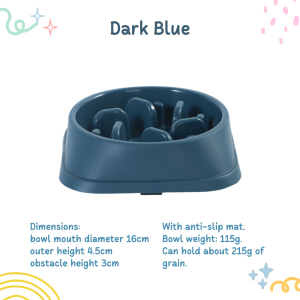 Pawfect Square Pet Slow Food Bowl Anti-Choke Puzzle Food Bowl Plate Dog and Cat Hunting Heathy Diet For Dog Eating Sport Non-Slip Feeder Pet Bowl