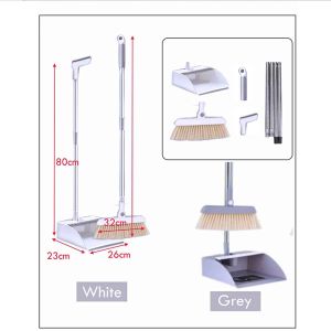 e99store Home Kitchen office Floor Broom Dustpan Set Outdoor Broom Set Self-Cleaning Dustpan Teeth Sweeping Tools