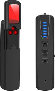Upgraded AI Hidden Camera Detector Camera Finder RF Signal & WiFi Scanner Hidden Devices Detector for GPS Trackers 4 Modes for Hotel Bathroom Office Car Travel Security (Black)