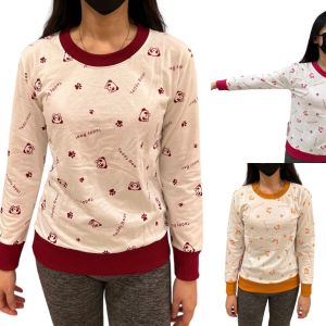 WOMEN CARTOON LONG SLEEVE SHIRT TEEN GIRL/BAJU CARTOON TANGAN PANJANG REMAJA COTTON GOOD QUALITY READY STOCK