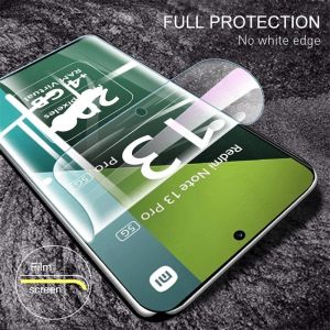 Hydrogel Bening Anti Gores Redmi Note 13 5G/ 13 4G / 13 Pro 5G/ 13 Pro 4G / 13 Pro+ / 12 Pro 5G / 12 5G/ 12 4G/ 11 4G / 11 Pro 5G 4G Pelindung Layar Clear Glossy Transparan Full Cover Not Lis Hitam Temperd Glas Kaca Jelly Xiaomi Mi Plus +