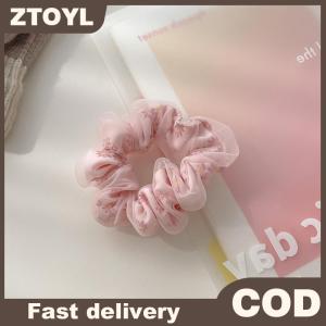 ZTOYL Hai Lớp Lụa Organza Scrunchies Ngọt Ngào Hoa Tóc Ban Nhạc Cho Cô Gái Tóc Đuôi Ngựa Chủ Cao Su Ban Nhạc Tóc Quan Hệ Tóc Phụ Kiện Tóc