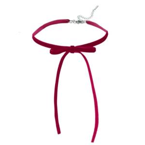 Elegant Retro Style Bowknot Choker Retro Inspired Neckband Jewelry Portable Bowknot Necklace Adrnment for Ladies