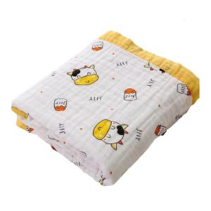 Multi Purpose Infant Towel Wrap Blanket Strollers Cover Feature 6 Layers Gentle Gauze for Daily Comfort and Durability