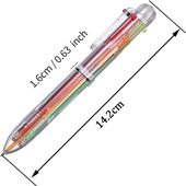 GD Christmas 1pcs 6 in 1 Multi Ball Pen Colored Highlight Pen Stationery Multi-Function Press Color Oil Pen