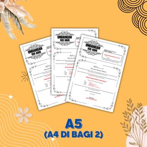 CETAK 50 UNDANGAN TAHLIL/DOA BERSAMA 100 HARI