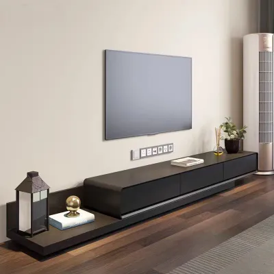 [Cozy ]TV Console TV Cabinet Extendable Small Apartment Floor Cabinet with Drawers Living Room TV Stand