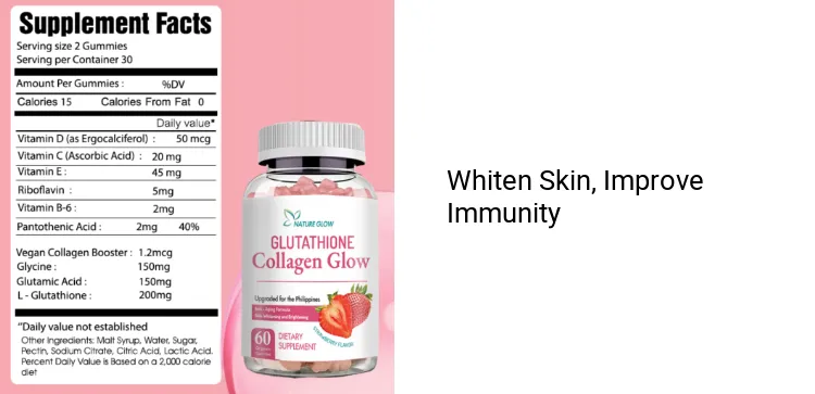 Nature Glow And Envy Glutathione Collagen Gummies Anti-Aging Whitening Skin  Collagen Vitamins Boost Energy Immunity | Lazada PH