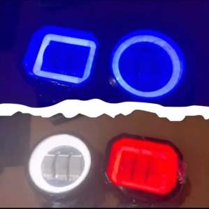 LAMPU TEMBAK DAYMAKER MINI 4D BULAT 2 LENSA 3 LENSA LAMPU DEPAN VARIASI UNIVERSAL