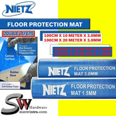 PREMIUM NIETZ FLOOR PROTECTION FLOOR MAT with OPP LAYER + Canvas + EVA Foam / Anti Slip / Scratch Free #Floor Mat #Floorguard