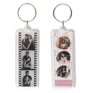 【Mach Gifts】Customised Photostrip Keychain Rectangle Front and Back Free Design Personalised Christmas Anniversary Birthday Gift