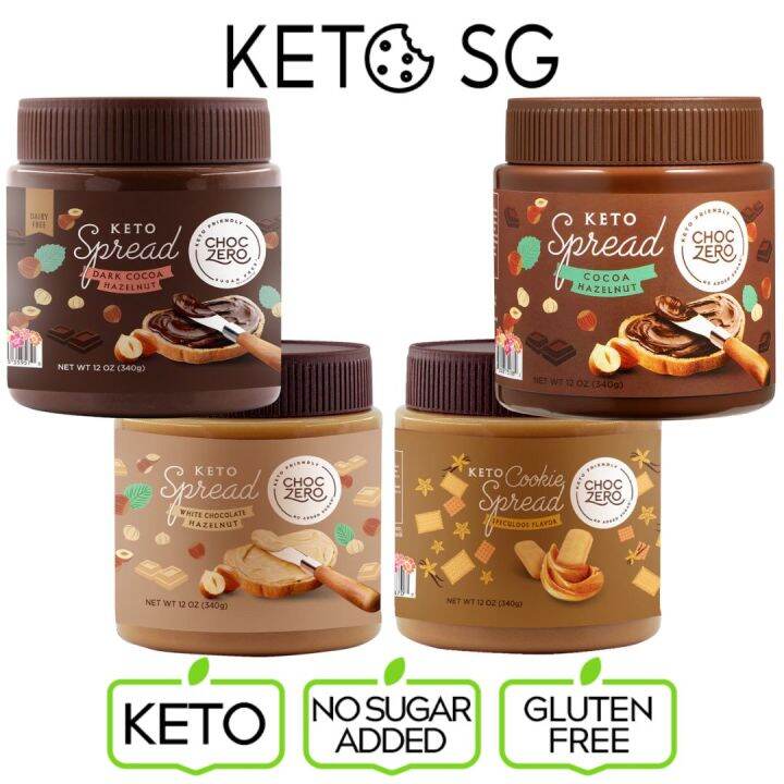 Keto ChocZero Dark / Milk / White Chocolate Hazelnut / Cookie Butter ...