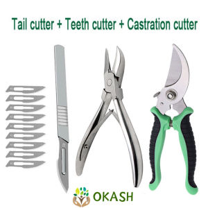 3 in 1 pig Kit pig castration cutter piglets teeth cutter piglets tail cutter for piggery farm