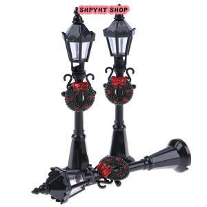 【BUY 1 TAKE 1】 1/12 Dollhouse Miniature Christmas Park Street Lamp Doll Streetlight Decor Toy