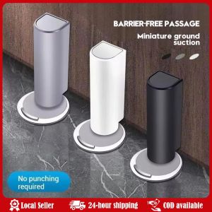 Magnetic Door Stopper Anti-collision Door Stopper with Strong Magnetic Silent Stainless Steel Heavy Duty Door Stop Black Nail-free Door Suction Door Holder Door Hardware