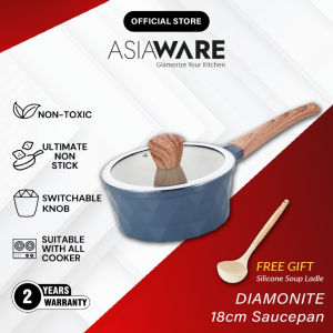 ASIAWARE Diamonite Non Stick Granite Cookware 18cm Saucepan Milk Pot Periuk Batu Granite Original