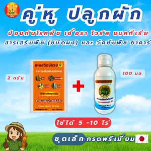 เทพสถิตย์ขนาด 2 กรัม + วัคซีนพืช ยาคาร่า อาหารเสริมพืชฉีดทางใบ ใช้ได้ 20 ไร่ ใช้ได้กับพืชทุกชนิด วัคซีนพืช ป้องกันโรคพืชจากเชื้อรา ไวรัส แบคทีเรีย