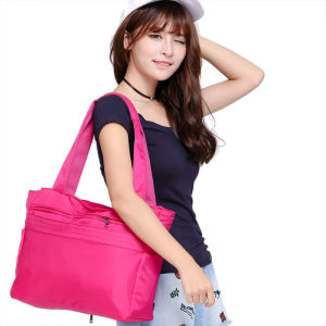 XINRAN ZJ Large capacity waterproof shoulder bag Nylon waterproof lightweight umbrella bag leisure travel womens large bag long single shoulder strap single shoulder bag 6020-G