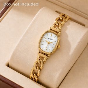 MODERNLUX Dây đồng hồ đính cương Đồng hồ thạch anh Đá pha lê với dây đeo có thể điều chỉnh Đồng hồ hình vuông Đa năng Trang trí cổ tay Phụ nữ Cô gái