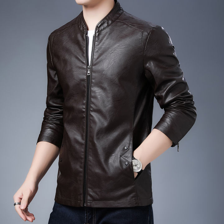Fuguiniao%20Men's%20Leather%20Jacket%20Stand%20Collar%20Motorcycle%20Leather%20Casual%20Jackets%20Fashion%20Male%20Coat%20-%20Image%209