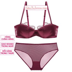 Bộ đồ lót cao cấp có gọng mút mỏng cúp nữa ngực