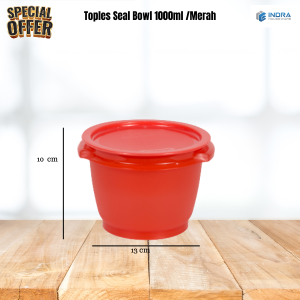 INDRA Paket Toples Plastik SEAL BOWL volume 1000ml/set isi 6 pcs