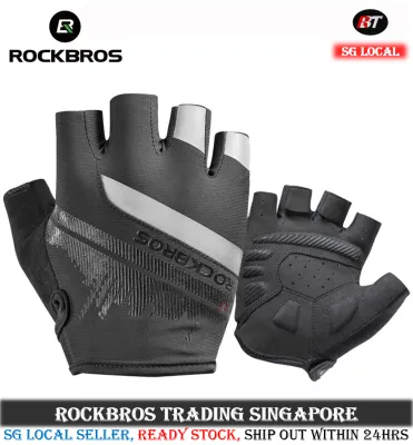 SG Delivery RockBros gloves Cycling gloves bicycle gloves Fitness gloves half finger gloves gym gloves mountain bike gloves road bike gloves bicycle accessories