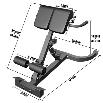Multi Functional Bench for Full All-in-One Body Workout Hyper Back Extension Roman Chair Adjustable