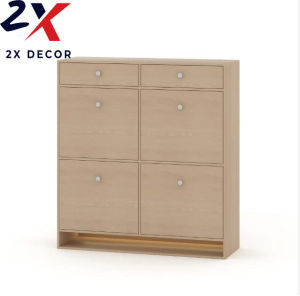 Tủ đựng giày thiết kế cánh lật thêm 2 ngăn kéo phía trên cùng 2X Decor-2X156