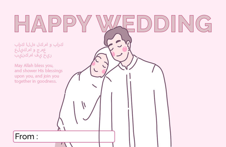Greeting Card Happy WEDDING / Gift Card Kartu Polosan Pernikahan