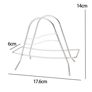 Convenient Multipurpose Standing Pot Lid Baking Tray Organizer Holder Stainless Steel Geometric Hollow Cutting Board Rack Kitchen Tool