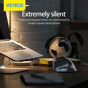 [Vktech] F-26C Vertical Gamer Mice Ergonomic 3200DPI Vertical Gaming Mouse 8 Buttons 2.4G Rechargeable for PC Laptop for Office Home