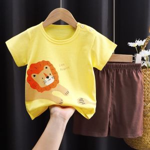 NIUKID - Setelan Baju Bayi Lengan Pendek  Umur 0 6 Tahun Celana Baju Anak Perempuan Setelan Anak Laki Laki  Lengan Pendek Bahan Lembut