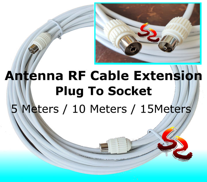 1.5M 3M 5M 10M 15M 20M CUSTOM MADE 100 FULL COPPER RF Coaxial AV male