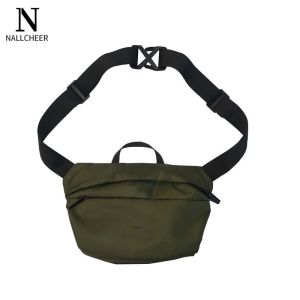 NALLCHEER กระเป๋าเอกสารผู้ชายผ้าแคนวาสขนาดใหญ่สไตล์ญี่ปุ่นกระเป๋าสะพายไหล่สีทึบกระเป๋าสะพายไหล่กระเป๋าคาดอกอินเทรนด์