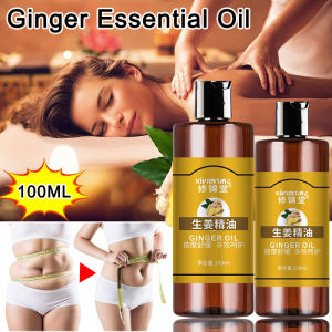 100ML Ginger Essential Oil Ginger Miracle Oil 100% Original Slimming Pure Natural Lymphatic Drainage Detoxification Gentle Nourish Care for the Skin