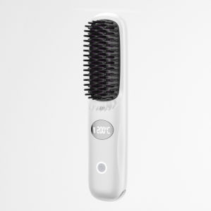 [SG Stock] Cordless Negative Ions Hair Straightening Brush Portable Rechargeable Hot Hair Comb Anti-Scald Quick Heat Hair Styling Tool for Smooth Frizz Free Hair