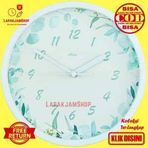 Jam Dinding Quartz Bunga Flower Unik Alari AL6262 Pink Hiasan Kamar Original BestSeller Besar