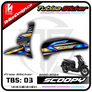 Stiker Striping Scoopy 2021 - Sticker Striping List Variasi Motor Scoopy New 2021. TBS.03