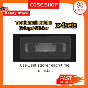 COSE Toothbrush Holder Wall Toothbrush Rack Toothpaste Dispenser Bathroom Storage Shelf Toilet Rack Bathroom Rack Rak Ubat Gigi Rak Tandas牙刷架子