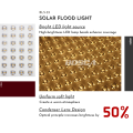 BOSCA LED Solar Flood Light IP67 BLS-23 100W 200W 300 400W Warm white Remote control. 